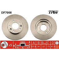 TRW Brake disc DF7008 set of 2 - Brake Disc