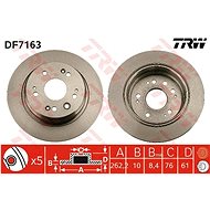 TRW Brake disc DF7163 set of 2 - Brake Disc