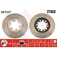 TRW Brake disc DF7237 set of 2 - Brake Disc
