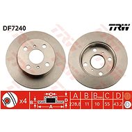 TRW Brzdový kotouč DF7240 sada 2ks - Brake Disc