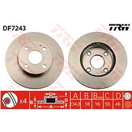 TRW Brzdový kotouč DF7243 sada 2ks - Brake Disc