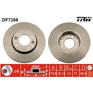 TRW Brake disc DF7266 set of 2 - Brake Disc