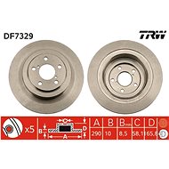 TRW Brake disc DF7329 set of 2 - Brake Disc