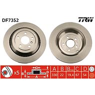 TRW Brake disc DF7352 set of 2 - Brake Disc