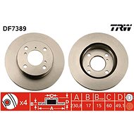 TRW Brake disc DF7389 set of 2 - Brake Disc