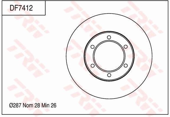 TRW Brake disc DF7412 set of 2 - Brake Disc