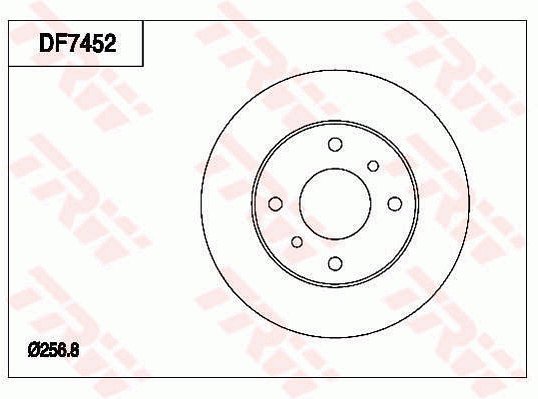 TRW Brzdový kotouč DF7452 sada 2ks - Brake Disc
