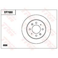 TRW Brzdový kotouč DF7680 sada 2ks - Brake Disc