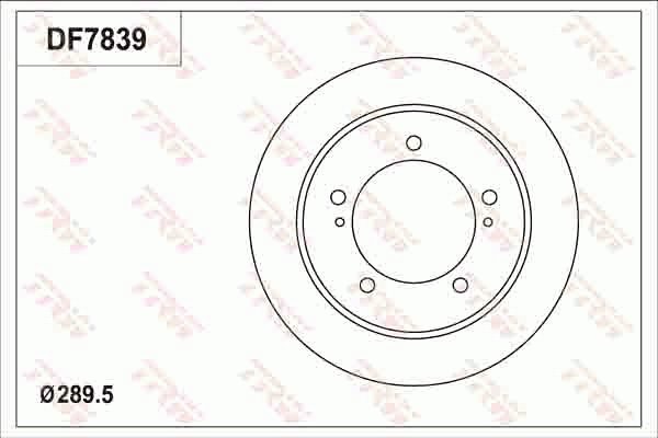 TRW Brake disc DF7839 set of 2 - Brake Disc