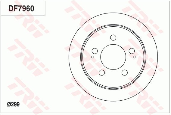 TRW Brake disc DF7960 set of 2 - Brake Disc