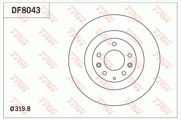 TRW Brake disc DF8043 set of 2 - Brake Disc