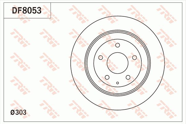 TRW Brzdový kotouč DF8053 sada 2ks - Brake Disc