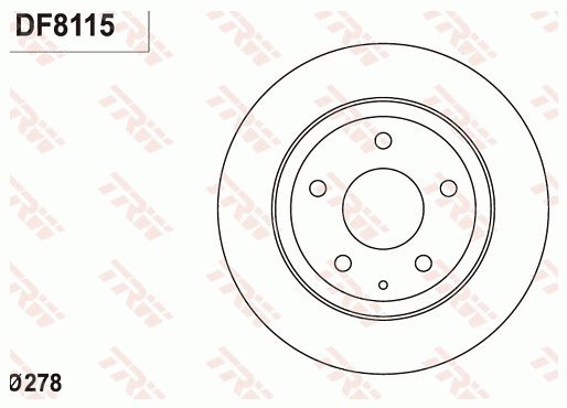 TRW Brzdový kotouč DF8115 sada 2ks - Brake Disc