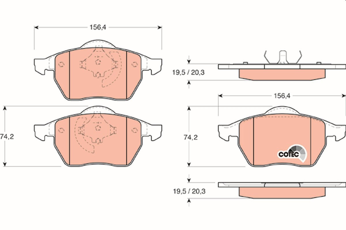 TRW Brzdové destičky GDB1200 - Brake Pads