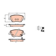 TRW Brzdové destičky GDB2151 - Brake Pads