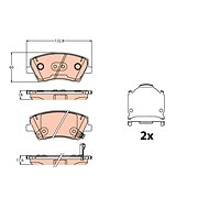 TRW Brzdové destičky GDB2203 - Brake Pads