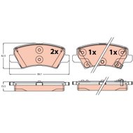 TRW Brzdové destičky GDB2248 - Brake Pads