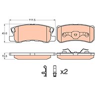 TRW Brzdové destičky GDB3595 - Brake Pads