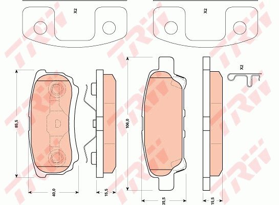 TRW Brzdové destičky GDB4143 - Brake Pads