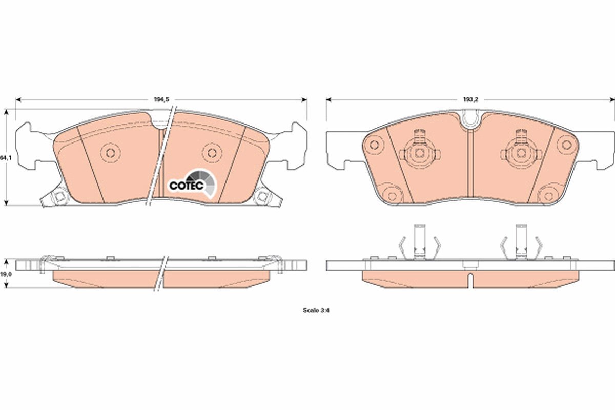 TRW Brzdové destičky GDB4603 - Brake Pads