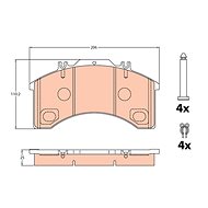 TRW Brzdové destičky GDB5022 - Brake Pads