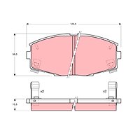 TRW Brzdové destičky GDB880 - Brake Pads