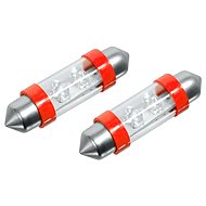 COMPASS Bulb 4LED 12V suf.11X39 SV8.5 red 2pcs - LED Car Bulb