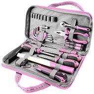EXTOL Toolbox 39 Pcs, Pink, CrV - Tool Set