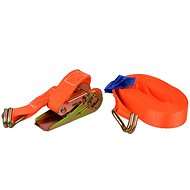 Ribbon strap with ERGO ratchet and hook, 6m / 1T / 25mm - Tie Down Strap