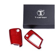 T-carbon for VW/Seat/Skoda newer generation, with ejector key, red - Car Key Case