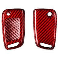 T-carbon for Skoda Octavia, VW Golf 8 with basic key, red carbon - Car Key Case