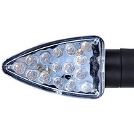 Oxford LED Arrow short clear glass black casing, pair - Motorbike Turn Signals