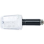 Oxford LED square short clear glass black casing, pair - Motorbike Turn Signals