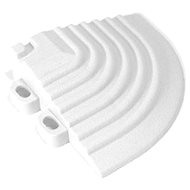 Swisstrax rohový díl pro nájezdovou hranu barva Arctic White bílá - Plastic Tiles