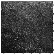 Swisstrax tile modular flooring type Vinyltrax Pro 40×40 cm colour black marble (Black Marble) - Plastic Tiles