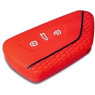 Escape6 ochranné silikonové pouzdro na klíč pro Škoda Octavia 4, VW Golf 8 barva červená - Car Key Case