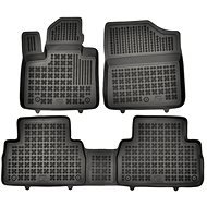 Rezaw-Plast gumové koberečky černé s vyšším okrajem Hyundai Santa Fe 21- Hybrid, 5 míst, sada 3 ks - Car Mats