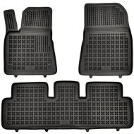 Rezaw-Plast rubber mats black with higher edge Tesla 3, 17- version without heat pump, set - Car Mats