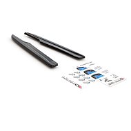 Maxton Design side diffusers under rear bumper ver.2 for Skoda Octavia RS Mk3, black glossy plastic  -  Spoiler