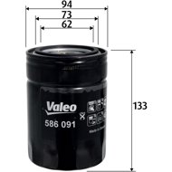 VALEO Oil filter 586091 - Oil Filter