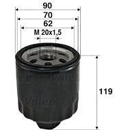 VALEO Olejový filtr 586020 - Olejový filtr