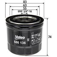 VALEO Oil filter 586136 - Oil Filter