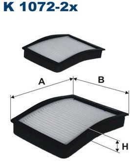 FILTRON Filter, indoor air K 1072-2x - Cabin Air Filter