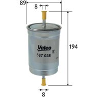 VALEO Fuel filter 587038 - Fuel Filter
