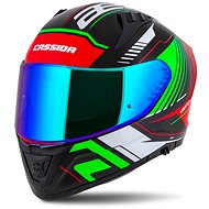 CASSIDA Aero Drome 2025, black pearl/red/green/white, size 4.5 mm, w/w L - Motorbike Helmet