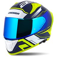 CASSIDA Aero Drome 2025, blue/yellow fluo/light blue/white, size 5.5 mm, w/r. L - Motorbike Helmet