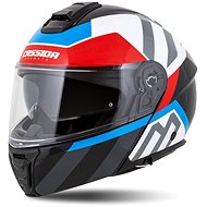 CASSIDA Modulo 2.1 Profile 2024, white pearl/black/blue/red/gray, size 2.1. M - Motorbike Helmet
