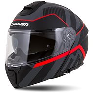 CASSIDA Modulo 2.1 Profile 2024, matt black/ grey/ red, size 2.1. M - Motorbike Helmet