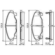 BOSCH Brake pads 0 986 424 590 - Brake Pads