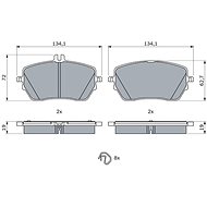 BOSCH Brake pads 0 986 424 887 - Brake Pads